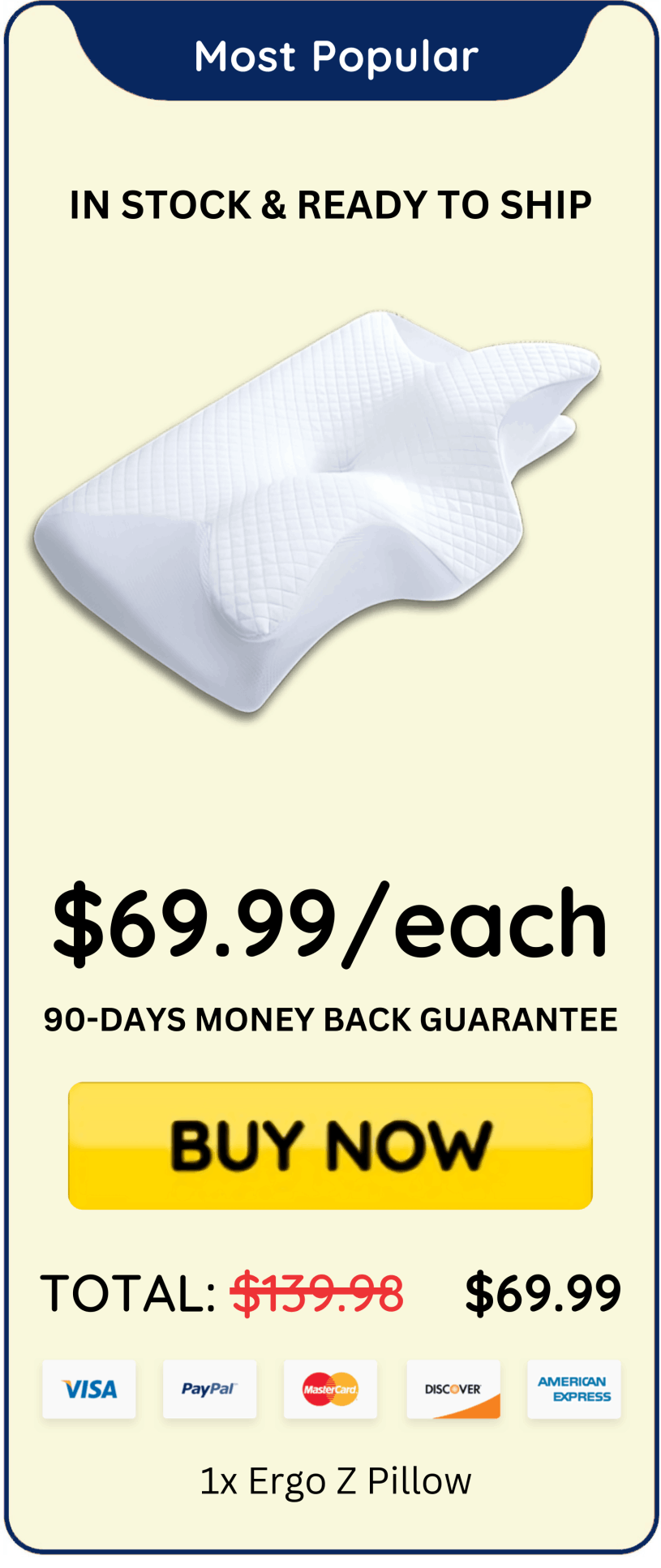 Ergo Z Pillow offer price 
